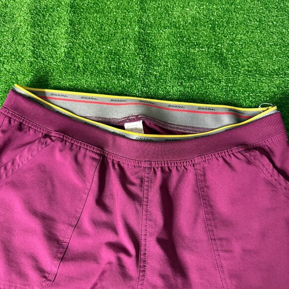 Dickies Womens Scrubs Retro Tapered Leg Pull On Burgundy Cargo Pant DK035 Size L - Picture 9 of 14